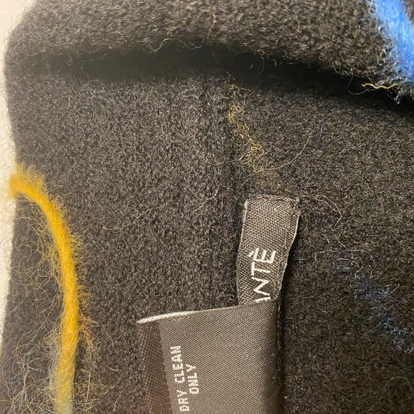 Luciano Dante Jacket Womens Size M Black with Yarn detail 100% Wool Coat black - Picture 8 of 10